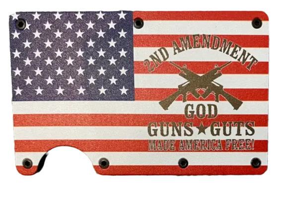 USA Flag - Gods, Guns, Guts - 2A Wallet