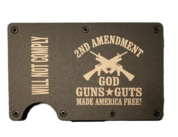 God, Guts, Guns made America Free wallet