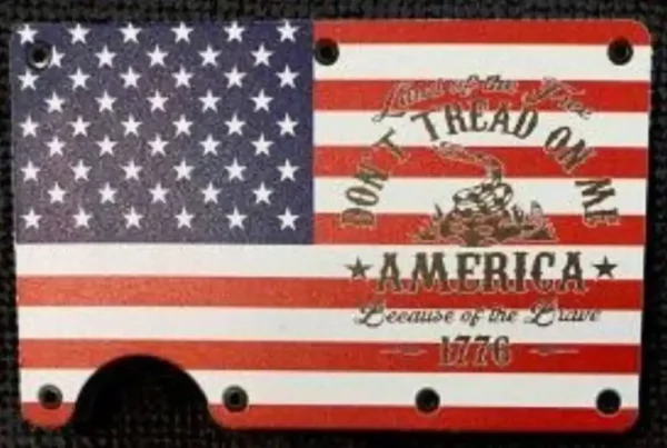 Dont tread on me 1776 USA flag wallet
