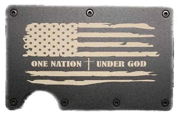 One nation under god in Distressed USA Flag