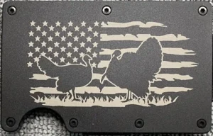 Turkey in front of American Flag Wallet