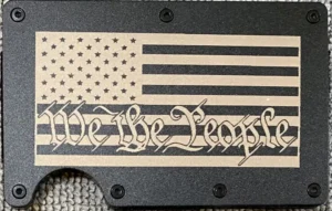 We the people inscribe in USA Flag wallet