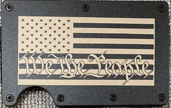 We the people inscribe in USA Flag wallet