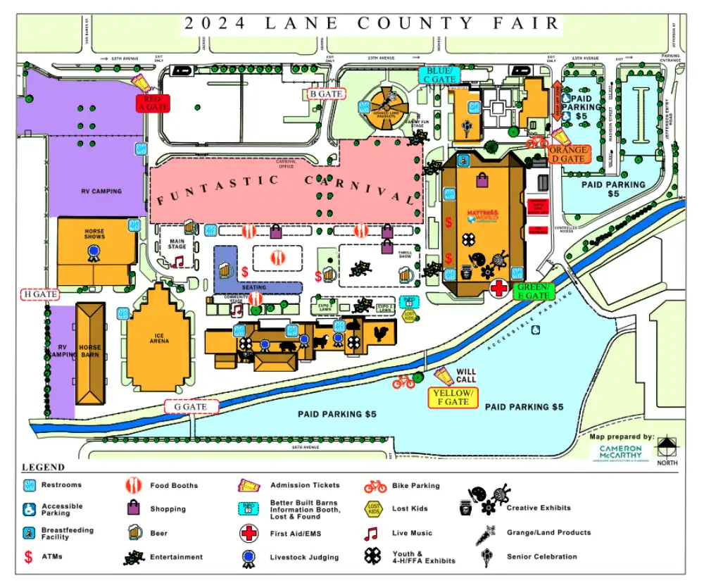 Lane County Fair Map